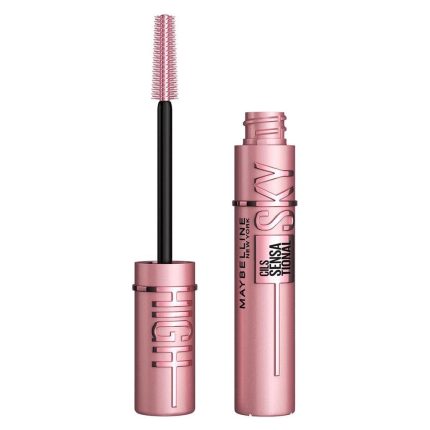 Maybelline New York Lash Sensational Sky High Mascara, Volumising & Lengthening Mascara, Washable Flake-Free Formula Infused with Bamboo Extract & Fibres, 7.2 ml, Shade: 01, Very Black