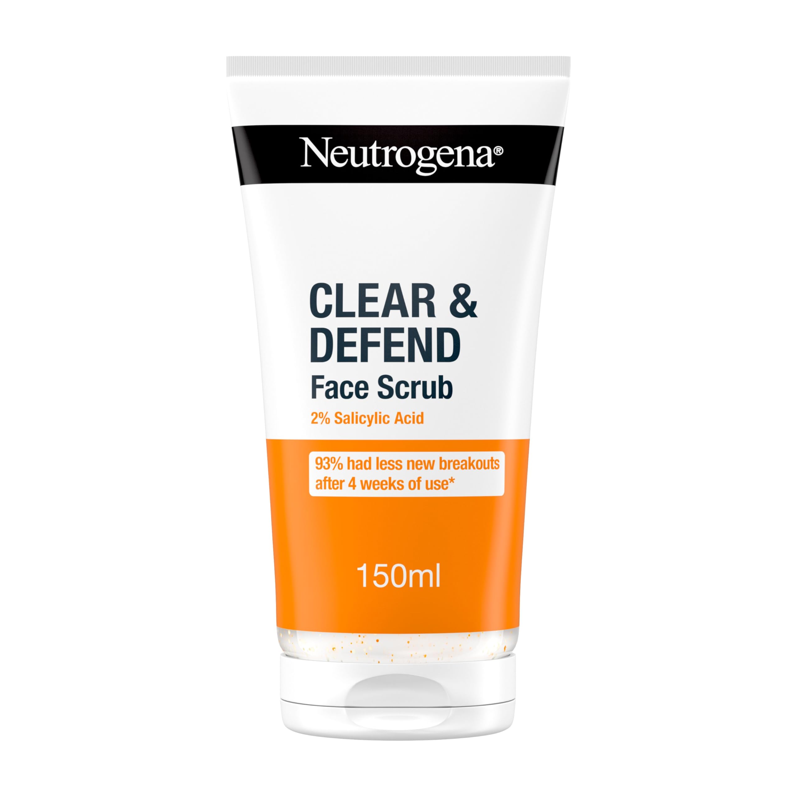 61BxD-hcgFL.jpg Neutrogena Clear & Defend Facial Scrub (1x 150ml), Oil-Free Face Scrub Suitable for Oily and Spot-Prone Skin, Facial Exfoliator with 2% Salicylic Acid Clinically Proven to Defend Against Breakouts - Image 1