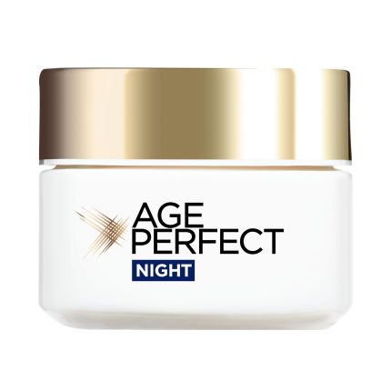 L’Oréal Paris Age Perfect Collagen Expert Retightening Night Cream 50+, Firmer, Moisturised, Nourished Skin, Anti-Age Spots, Collagen AA Fractions, 50ml