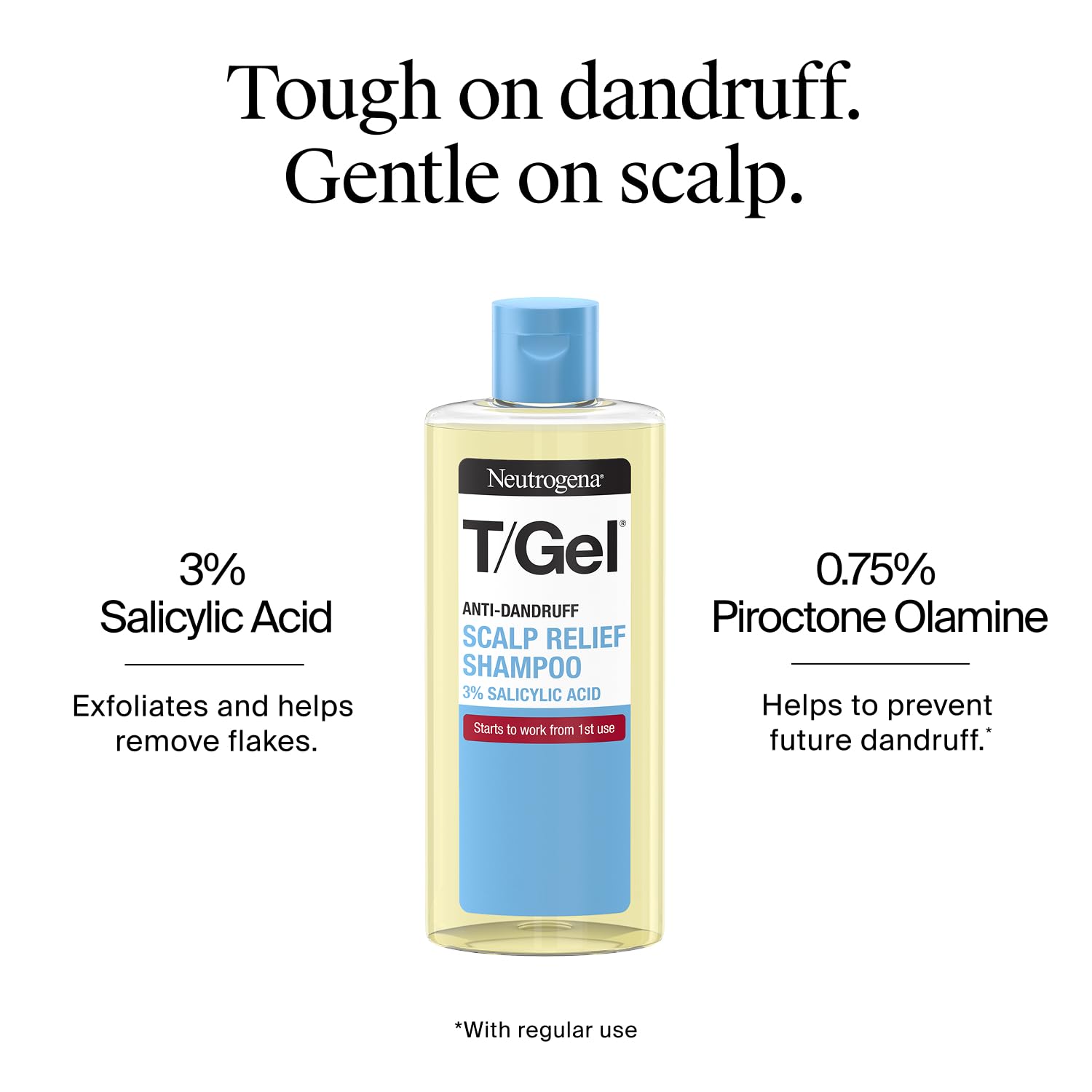61Qv0LsGcWL.jpg Neutrogena T/Gel Scalp Relief Anti-Dandruff Shampoo (250ml) With 3% Salicylic Acid, Suitable for Those Prone to Scalp Psoriasis and Seborrhoeic Dermatitis - Image 6