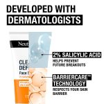 Neutrogena Clear & Defend Facial Scrub (1x 150ml), Oil-Free Face Scrub Suitable for Oily and Spot-Prone Skin, Facial Exfoliator with 2% Salicylic Acid Clinically Proven to Defend Against Breakouts - Image 5