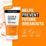 Neutrogena Clear & Defend 2 in 1 Wash-Mask (1x 150ml), Purifying Face Wash and Clay Mask for Oily, Spot-Prone Skin, Face Wash Mask with 1% Salicylic Acid for Clearer Skin and to Help Prevent Breakouts - Image 2