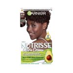 Garnier Nutrisse Ultra Crème Permanent Hair Dye, Up to 100% Grey Coverage, 8-weeks Long-Lasting Colour, No Ammonia, Vegan (Shade: 3.12 Frozen Brown)