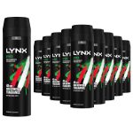 12 Pack of 200ml Lynx Africa Men's Fragrance, Aluminium Free Masculine Body Spray Deodorant, Fresh And Long Lasting Odour Protection, Large 2 Month Supply