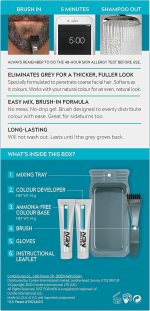 Just for men Moustache & Beard Medium Brown Dye, Eliminates Grey for a Thicker & Fuller Look – M35 - Image 2