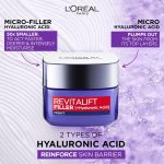 L’Oréal Paris Revitalift Filler Replumping Anti-Ageing Night Cream, Smooth Wrinkles, Moisturise, and Replumps Skin with Micro and Micro-Epidermic Hyaluronic Acid, 50ml - Image 3