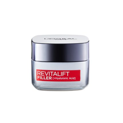 L’Oréal Paris Revitalift Filler Deep Replumping Anti-Ageing Day Cream, Intensely Hydrates, Replumps Skin, and Smooth Wrinkles with Macro, Micro, and Micro-Epidermic Hyaluronic Acid, 50ml, Age 35+