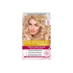 L'Oréal Paris Excellence Crème Permanent Hair Dye, Radiant At-Home Hair Colour with up to 100% Grey Coverage, Pro-Keratin, Up to 8 Weeks of Colour, Colour: 10 Natural Baby Blonde
