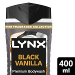 Lynx Fine Fragrance Collection Black Vanilla Premium Body Wash Body Cleanser shower gel with a vanilla, orange & sandalwood scent for 12 hours of freshness 400 ml - Image 2