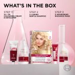 L'Oréal Paris Excellence Crème Permanent Hair Dye, Radiant At-Home Hair Colour with up to 100% Grey Coverage, Pro-Keratin, Up to 8 Weeks of Colour, Colour: 10 Natural Baby Blonde - Image 6