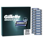 Gillette Mach3 Razor Blades Men, Pack of 20 Razor Blade Refills, Upgraded Lubrastrip for an Enhanced Glide
