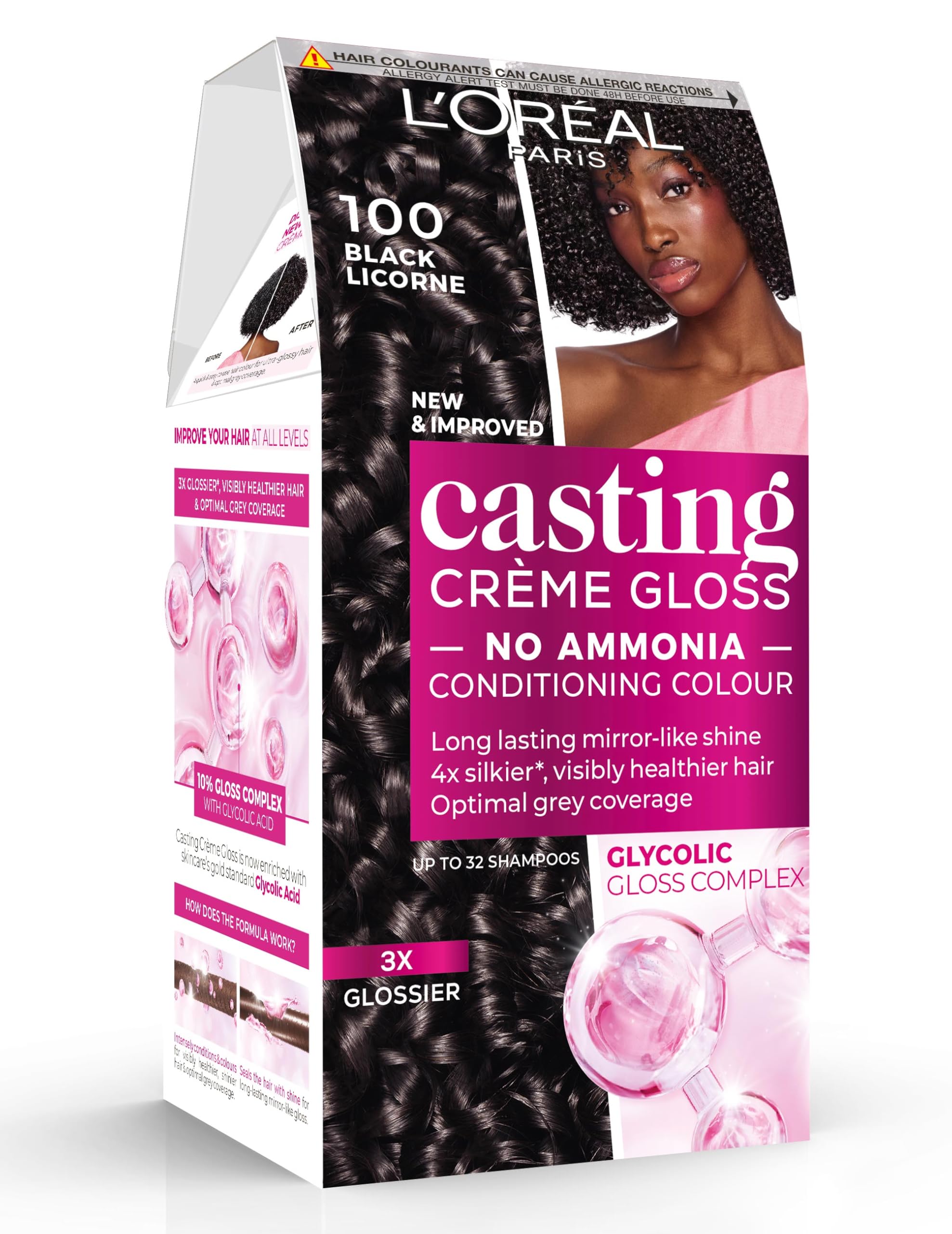 81IAkCR7KeL.jpg L'Oréal Paris Casting Crème Gloss, Semi-Permanent Hair Dye, Radiant & Natural Colour, Shade: Black Liquorice 100 - Image 1