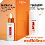 L’Oréal Paris Revitalift Clinical SPF 50+ Invisible UV Fluid, Protect, Prevent and Improve Ageing Signs, Non-Oily Formula for All Skin Tones, Advanced UV Protection and Antioxidant Vitamin C, 50ml - Image 6