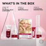 L'Oréal Paris Excellence Crème Permanent Hair Dye, Radiant At-Home Hair Colour with up to 100% Grey Coverage, Pro-Keratin, Up to 8 Weeks of Colour, Colour: 9 Natural Light Blonde - Image 6