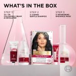 L'Oréal Paris Excellence Crème Permanent Hair Dye, Radiant At-Home Hair Colour with up to 100% Grey Coverage, Pro-Keratin, Up to 8 Weeks of Colour, Pack of 3, Colour: 1 Natural Darkest Black - Image 6