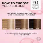 L'Oréal Paris Excellence Crème Permanent Hair Dye, Radiant At-Home Hair Colour with up to 100% Grey Coverage, Pro-Keratin, Up to 8 Weeks of Colour, Colour: 9.1 Natural Light Ash Blonde - Image 8