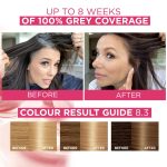 L'Oréal Paris Excellence Crème Permanent Hair Dye, Radiant At-Home Hair Colour with up to 100% Grey Coverage, Pro-Keratin, Up to 8 Weeks of Colour, Colour: 8.3 Natural Golden Blonde - Image 2