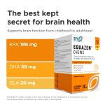 EQUAZEN Chews | Omega 3 & 6 Supplement | Blend of DHA, EPA & GLA | Supports Brain Function | Suitable for Children from 3+ to Adults | 60 Strawberry Flavoured Chews - Image 6