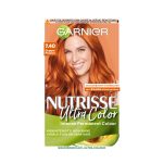 Garnier Nutrisse Ultra Color Permanent Hair Dye, Up to 100% Grey Coverage, 8-weeks Long-Lasting Colour, No Ammonia, Vegan (Shade: 7.40 Copper Passion)